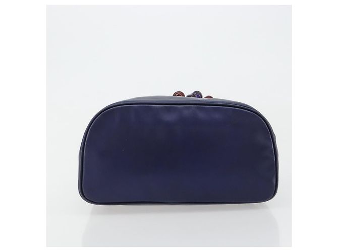 LOEWE Chain Hand Bag Leather Purple Gold - vista 5