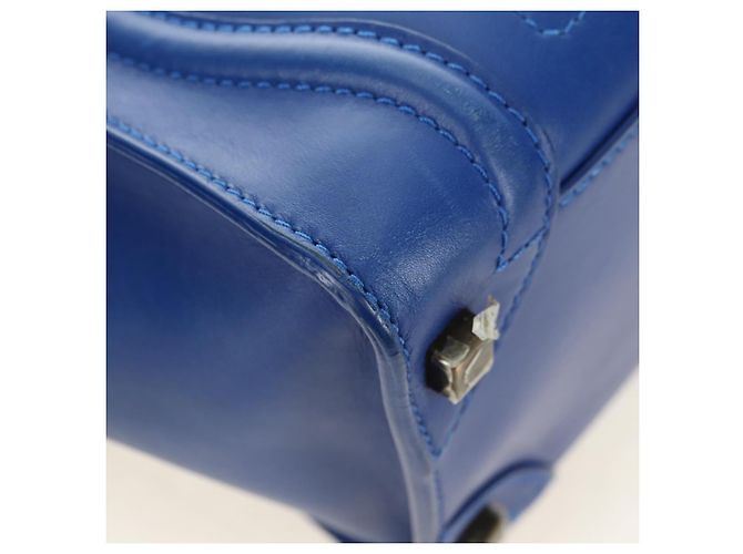Céline CELINE Micro shopper Hand Bag Leather Blue Gold - vista 15