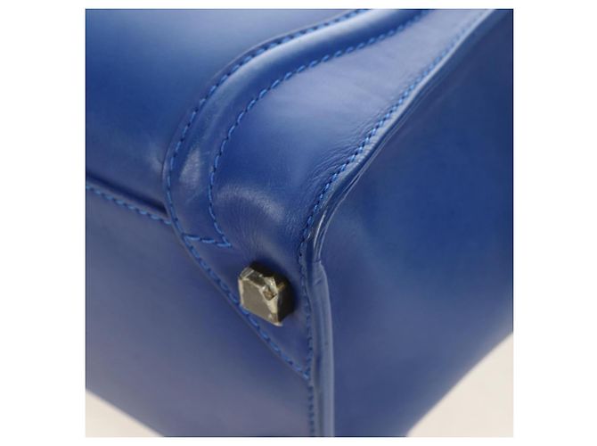 Céline CELINE Micro shopper Hand Bag Leather Blue Gold - vista 18