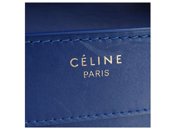 Céline CELINE Micro shopper Hand Bag Leather Blue Gold - vista 21