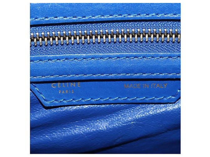 Céline CELINE Micro shopper Hand Bag Leather Blue Gold - vista 22