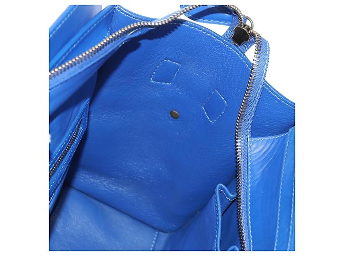 Céline CELINE Micro shopper Hand Bag Leather Blue Gold - vista 23