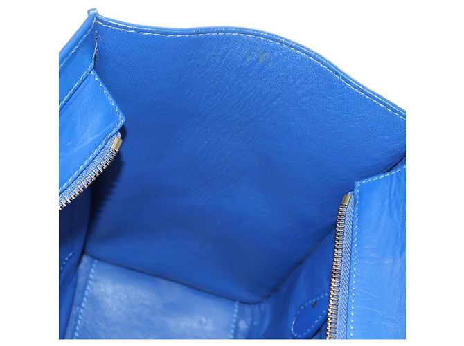 Céline CELINE Micro shopper Hand Bag Leather Blue Gold - vista 24