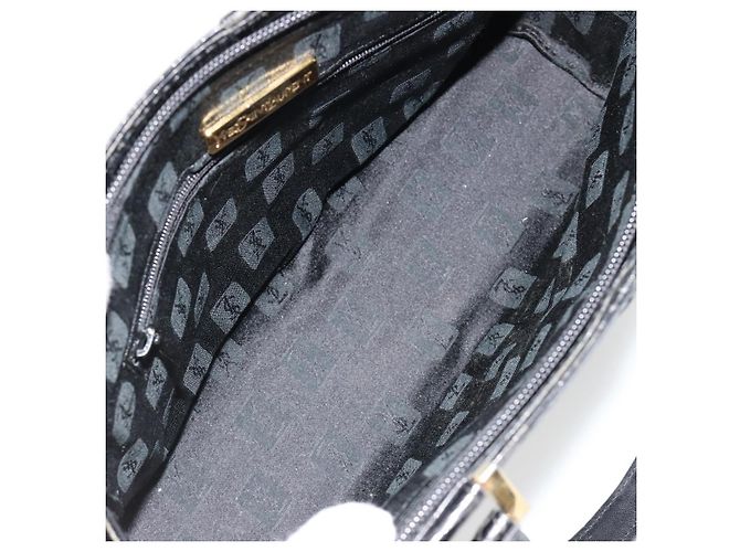 SAINT LAURENT Hand Bag Embossed leather Black Gold - vista 12