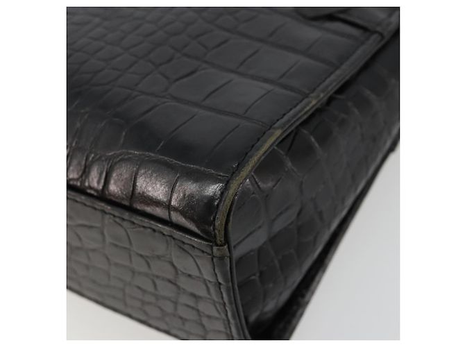 SAINT LAURENT Hand Bag Embossed leather Black Gold - vista 16