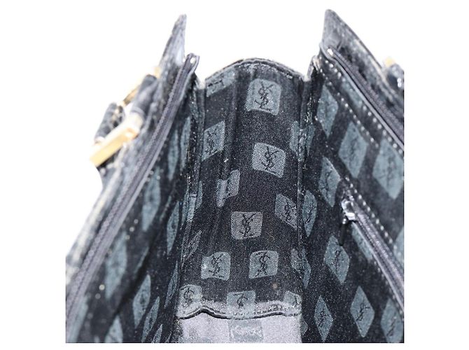 SAINT LAURENT Hand Bag Embossed leather Black Gold - vista 18