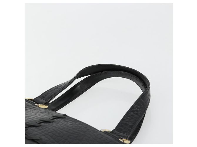SAINT LAURENT Hand Bag Embossed leather Black Gold - vista 8