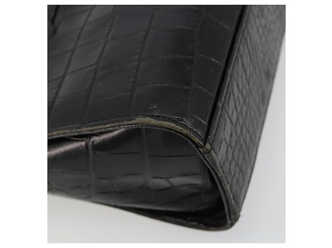 SAINT LAURENT Hand Bag Embossed leather Black Gold - vista 9