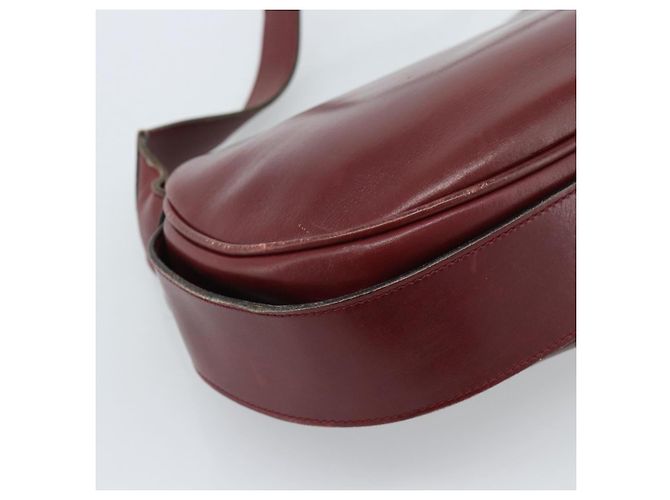GUCCI Shoulder Bag Leather Bordeaux Gold - vista 17