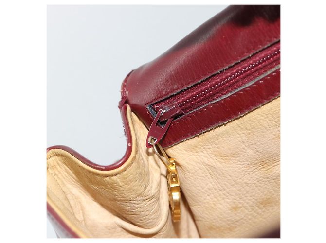 GUCCI Shoulder Bag Leather Bordeaux Gold - vista 21