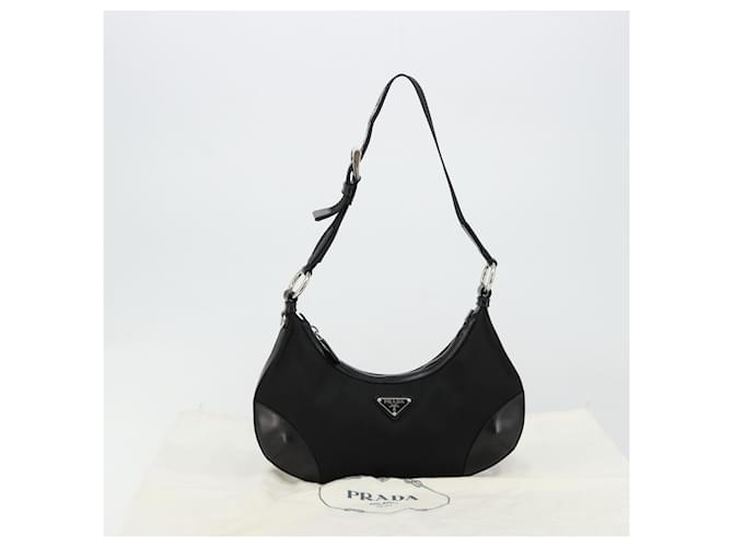 PRADA Shoulder Bag Nylon Black Silver - vista 12