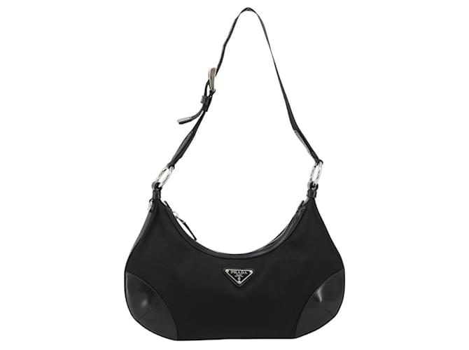 PRADA Shoulder Bag Nylon Black Silver - vista 13
