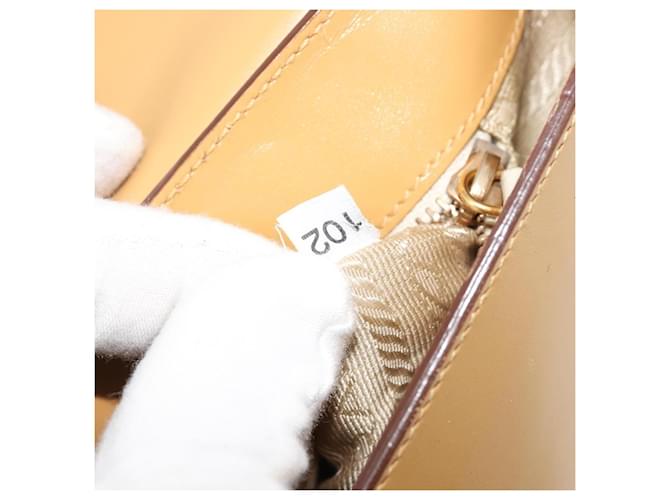 PRADA Shoulder Bag Leather Beige Gold - vista 12
