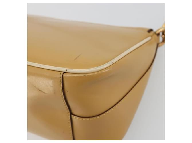 PRADA Shoulder Bag Leather Beige Gold - vista 15