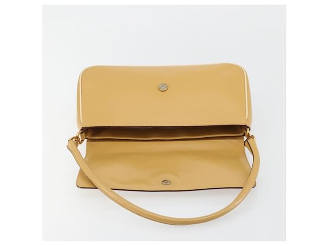 PRADA Shoulder Bag Leather Beige Gold - vista 18