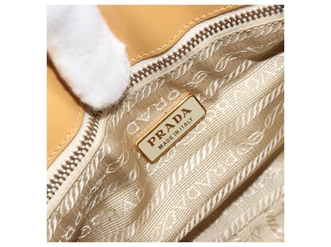PRADA Shoulder Bag Leather Beige Gold - vista 19