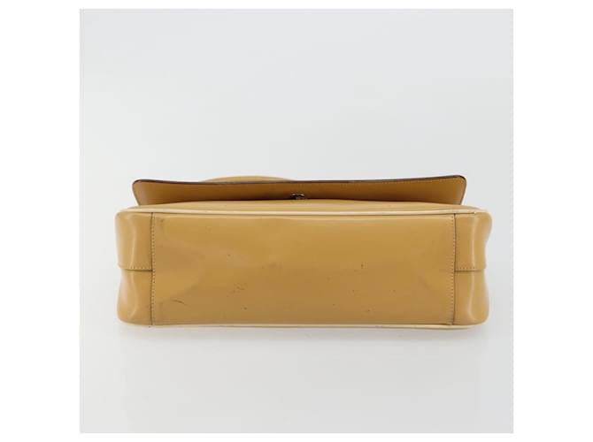 PRADA Shoulder Bag Leather Beige Gold - vista 5