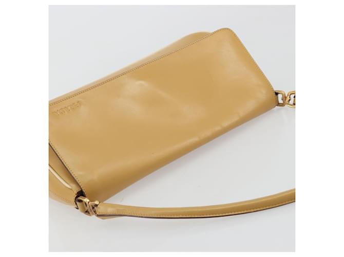 PRADA Shoulder Bag Leather Beige Gold - vista 6