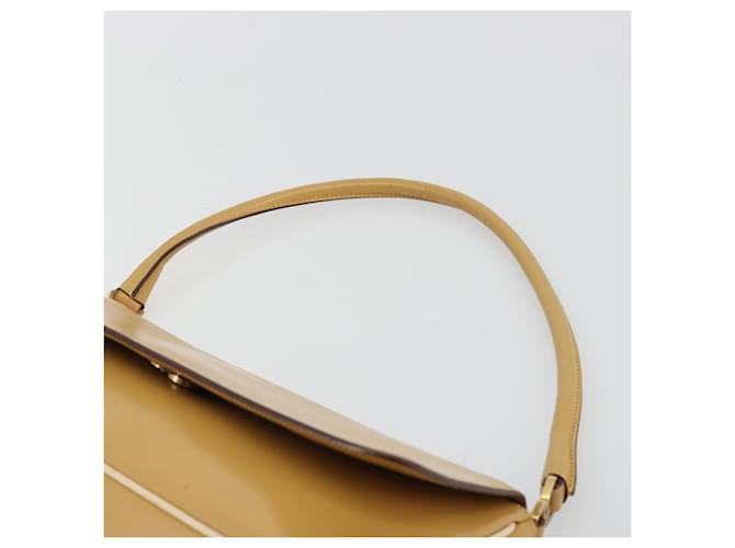 PRADA Shoulder Bag Leather Beige Gold - vista 8