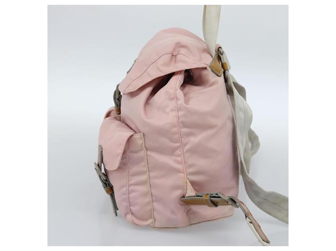 PRADA Backpack Nylon Pink Silver - vista 4