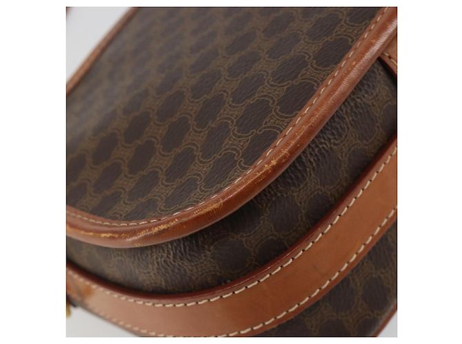 Céline CELINE Macadam Canvas Schultertasche PVC Leder Braun Gold - Ansicht 13