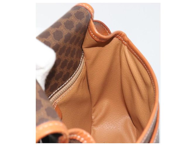 Céline CELINE Macadam Canvas Schultertasche PVC Leder Braun Gold - Ansicht 18