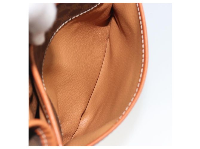 Céline CELINE Macadam Canvas Schultertasche PVC Leder Braun Gold - Ansicht 22