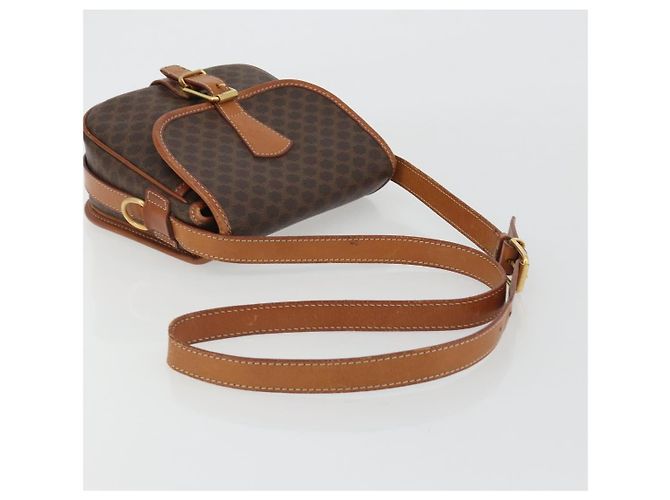 Céline CELINE Macadam Canvas Schultertasche PVC Leder Braun Gold - Ansicht 7