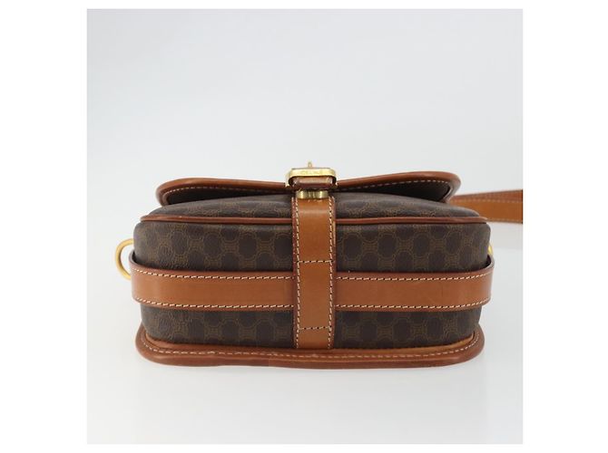 Céline CELINE Macadam Canvas Schultertasche PVC Leder Braun Gold - Ansicht 9