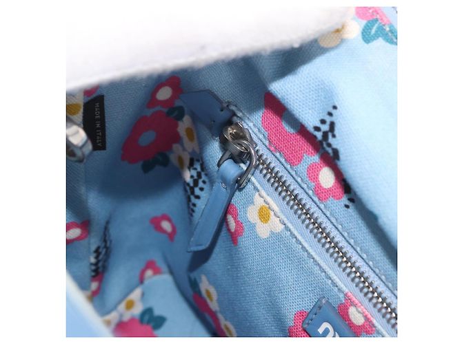 Miu Miu Hand Bag Rattan 2way Light Blue Silver - vista 23