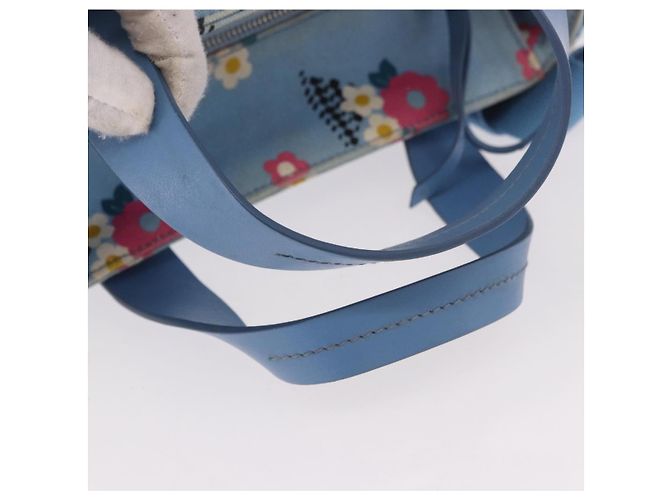 Miu Miu Hand Bag Rattan 2way Light Blue Silver - vista 7