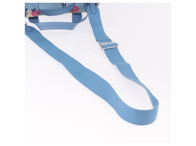 Miu Miu Hand Bag Rattan 2way Light Blue Silver - vista 9