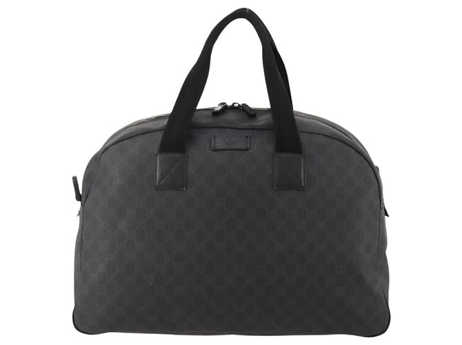 GUCCI GG Supreme Boston Bag PVC Black Silver - vista 2