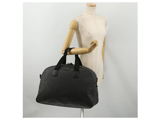 GUCCI GG Supreme Boston Bag PVC Black Silver - vista 23