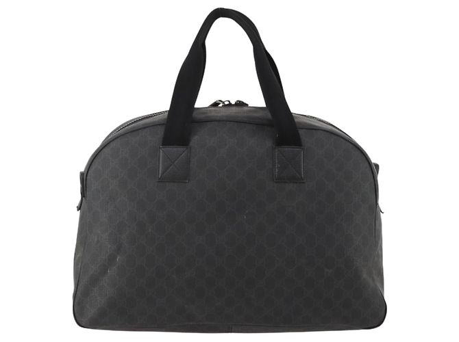 GUCCI GG Supreme Boston Bag PVC Black Silver - vista 3