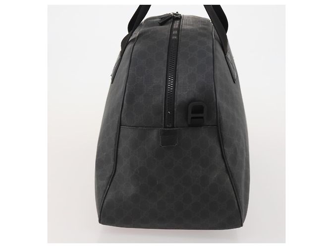 GUCCI GG Supreme Boston Bag PVC Black Silver - vista 4