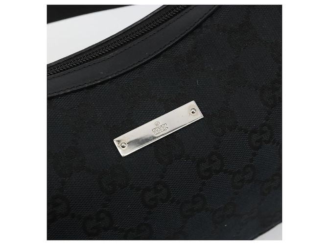 GUCCI GG Canvas Shoulder Bag Black Silver 019 0433 3444 - vista 16