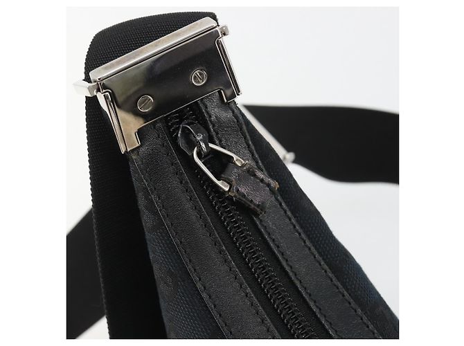 GUCCI GG Canvas Shoulder Bag Black Silver 019 0433 3444 - vista 17