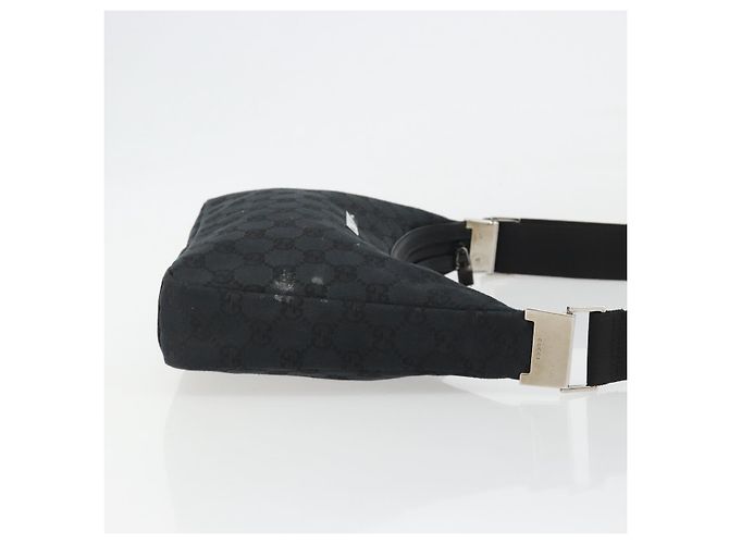 GUCCI GG Canvas Shoulder Bag Black Silver 019 0433 3444 - vista 4