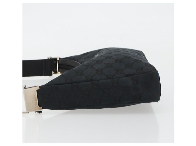 GUCCI GG Canvas Shoulder Bag Black Silver 019 0433 3444 - vista 6