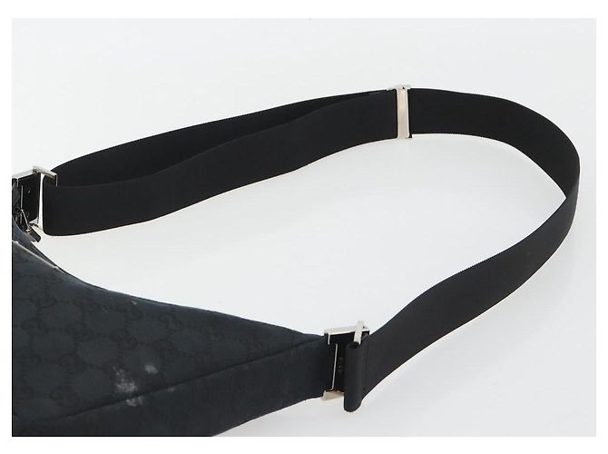 GUCCI GG Canvas Shoulder Bag Black Silver 019 0433 3444 - vista 9