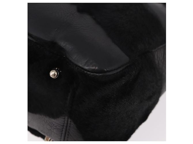 FENDI Hand Bag Harako Leather Black Silver - vista 15