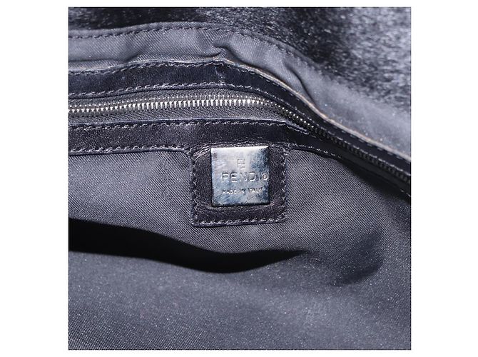 FENDI Hand Bag Harako Leather Black Silver - vista 18