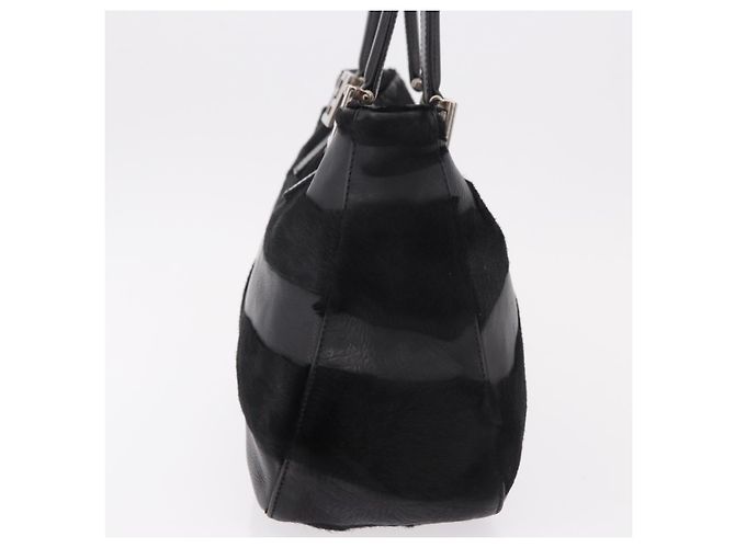FENDI Hand Bag Harako Leather Black Silver - vista 4