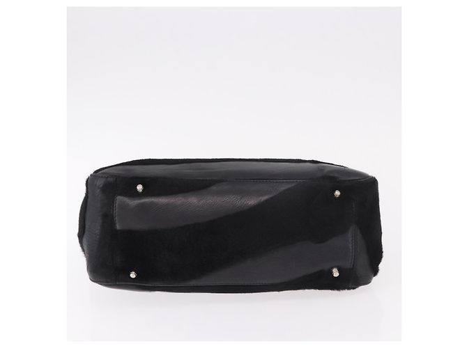 FENDI Hand Bag Harako Leather Black Silver - vista 5