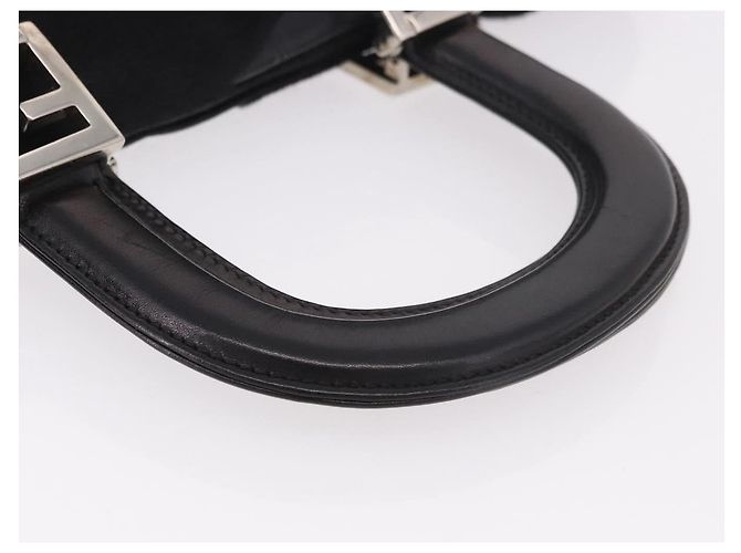 FENDI Hand Bag Harako Leather Black Silver - vista 7