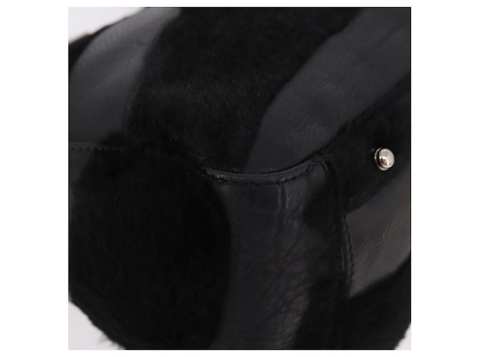 FENDI Hand Bag Harako Leather Black Silver - vista 8