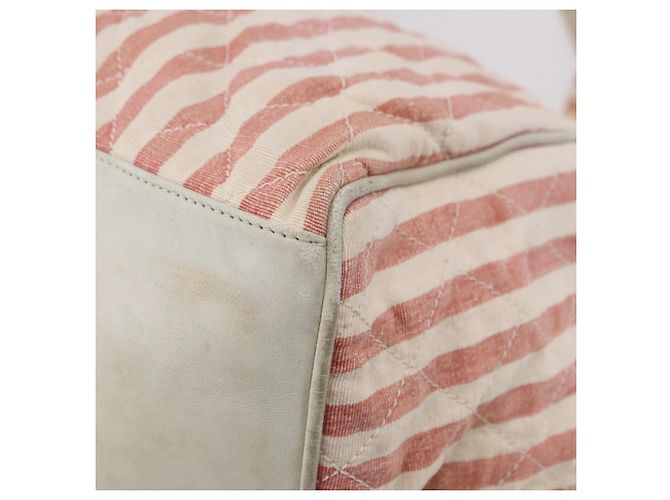 CHANEL Matelasse Shoulder Bag Canvas Pink Gold CC - vista 11