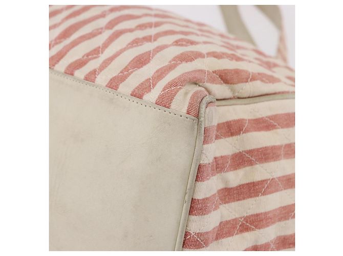CHANEL Matelasse Shoulder Bag Canvas Pink Gold CC - vista 13
