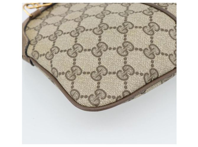 GUCCI GG Supreme Web Sherry Line Bag PVC Beige Gold 68 02 047 - vista 13